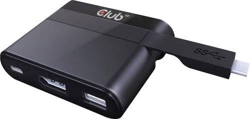 Club3D USB 3.0 / DisplayPort Adapter [1x USB 3.0 Stecker C - 3x USB 2.0 Buchse A, DisplayPort Buchse