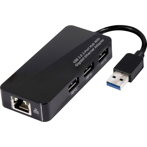 club3D CSV-1430 3+1 Port USB 3.2 Gen 1-Hub (USB 3.0) Schwarz (glänzend)