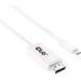 Club3D USB-C® / DisplayPort Adapterkabel USB-C® Stecker, DisplayPort Stecker 1.20m Weiß CAC-1517 DisplayPort-Kabel