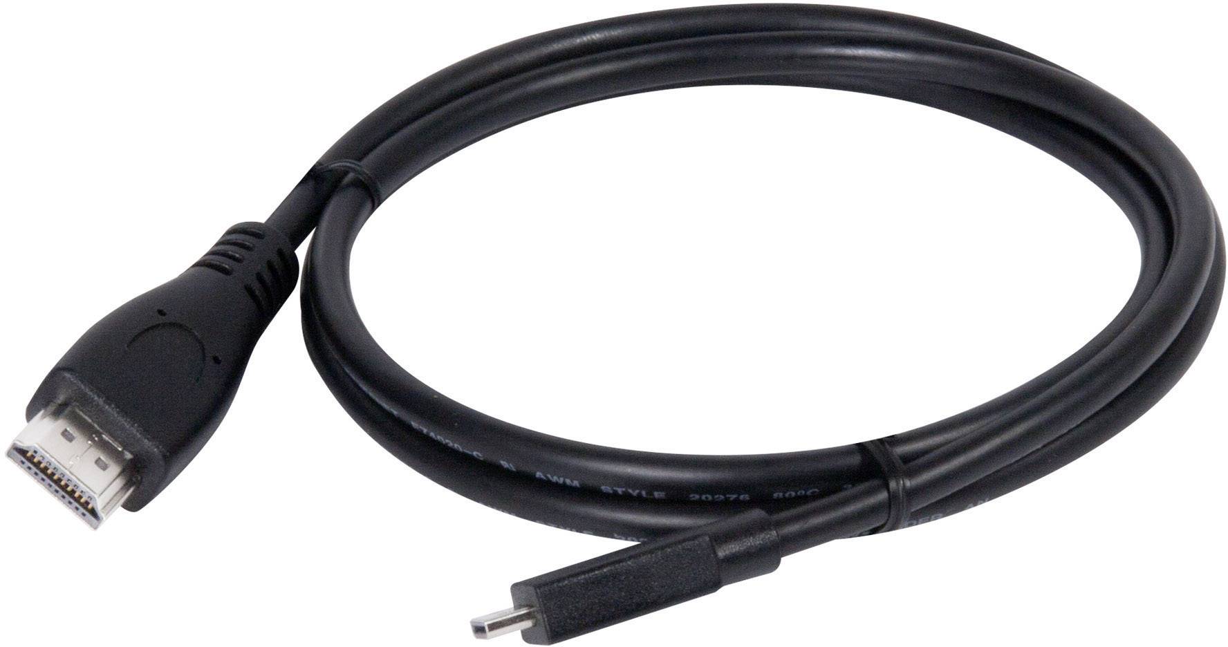 Club3D HDMI Anschlusskabel HDMI-Micro-D Stecker, HDMI-A Stecker 1.00m Schwarz CAC-1351 4K UHD HDMI-Kabel