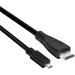 Club3D HDMI Anschlusskabel HDMI-Micro-D Stecker, HDMI-A Stecker 1.00m Schwarz CAC-1351 4K UHD HDMI-Kabel Club3D HDMI Anschlusskabel HDMI-Micro-D Stecker, HDMI-A Stecker 1.00m Schwarz CAC-1351 4K UHD HDMI-Kabel