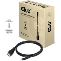 Club3D HDMI Anschlusskabel HDMI-Micro-D Stecker, HDMI-A Stecker 1.00m Schwarz CAC-1351 4K UHD HDMI-Kabel Club3D HDMI Anschlusskabel HDMI-Micro-D Stecker, HDMI-A Stecker 1.00m Schwarz CAC-1351 4K UHD HDMI-Kabel