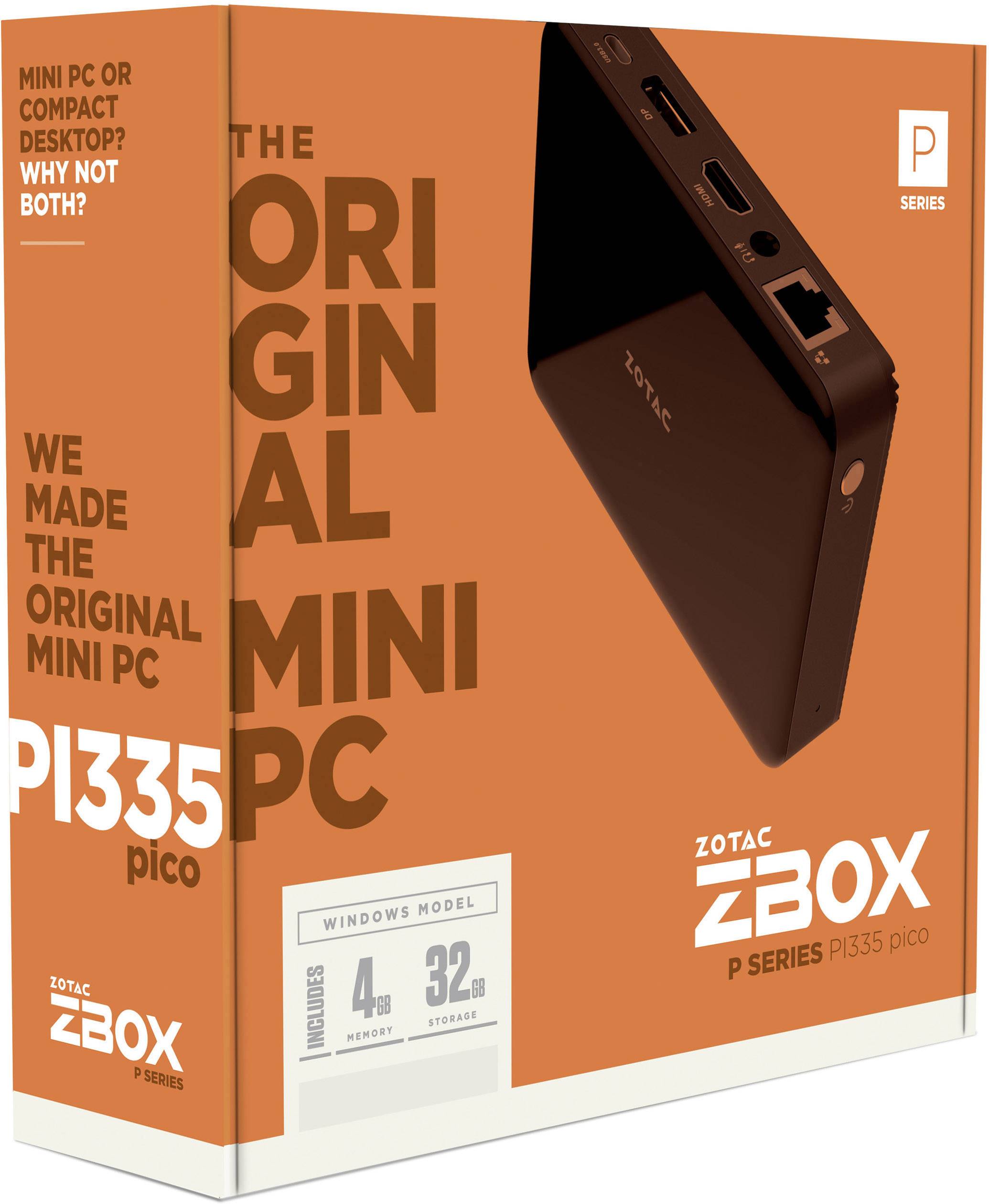 ZOTAC ZBOX-PI225 Pico Mini PC / Win 10