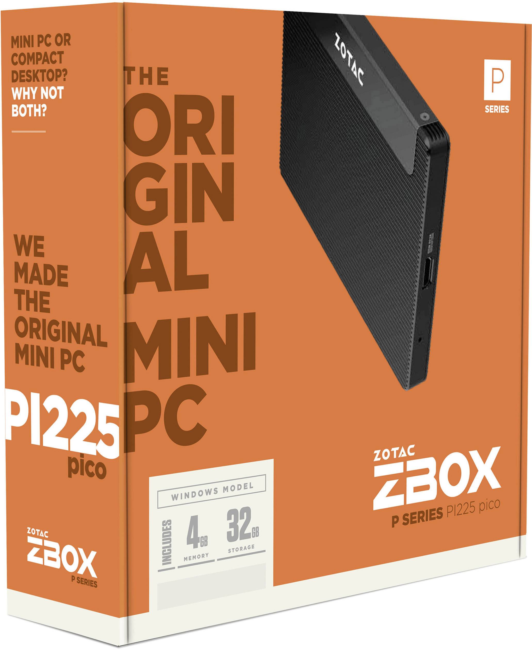 ZOTAC ZBOX-PI225 Pico Mini PC / Win 10