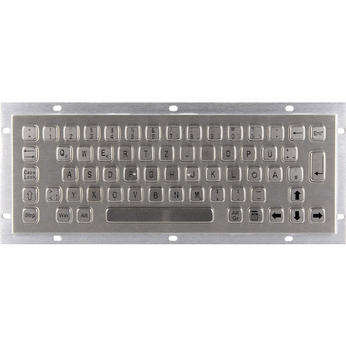 Joy-it IPC Keyboard 01A IP65 NEMA 4X Kabelgebunden Tastatur Deutsch, QWERTZ Silber Staubgeschützt