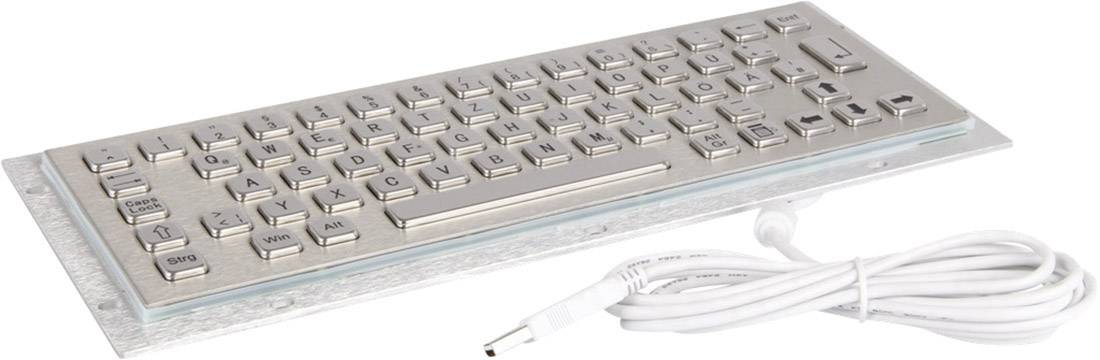Joy-it IPC Keyboard 01A IP65 NEMA 4X Kabelgebunden Tastatur Deutsch, QWERTZ Silber Staubgeschützt, IP65, Spritzwassergeschützt