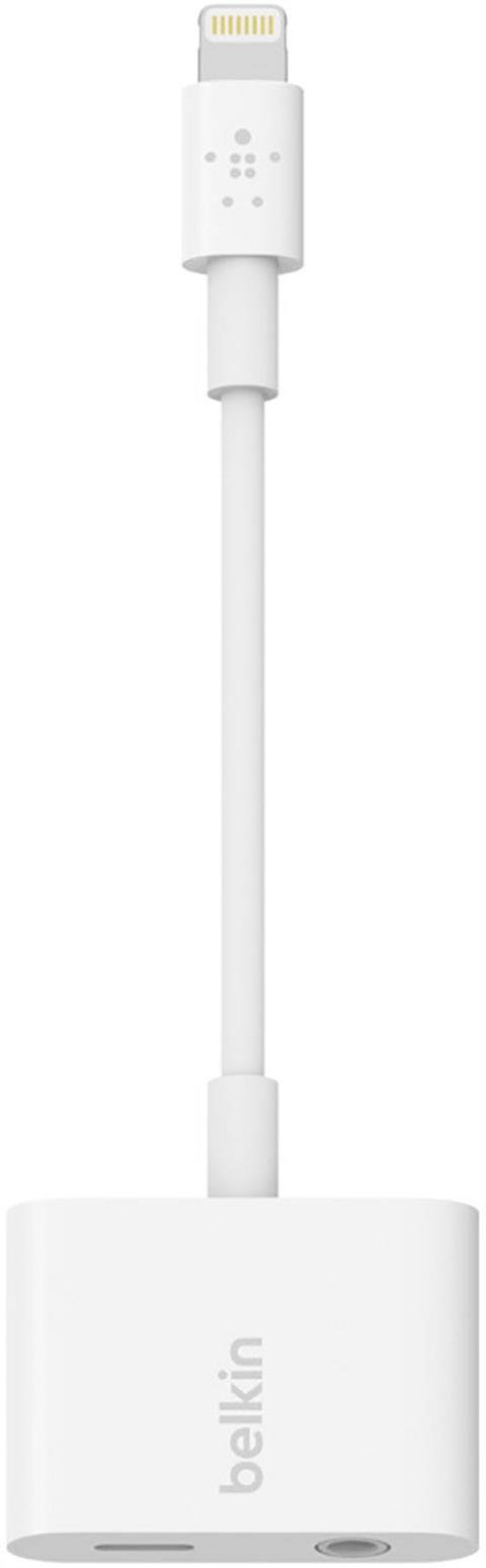 Belkin Apple iPad/iPhone/iPod Anschlusskabel [1x Apple Lightning-Stecker - 1x Klinkenbuchse 3.5 mm, Apple Lightning-Buchse] Weiß