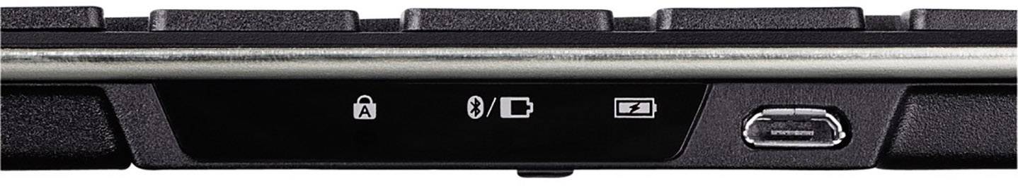Hama KEY2GO X1000 Bluetooth® Tastatur Deutsch, QWERTZ, Windows® Schwarz Wiederaufladbar, USB-Anschluss