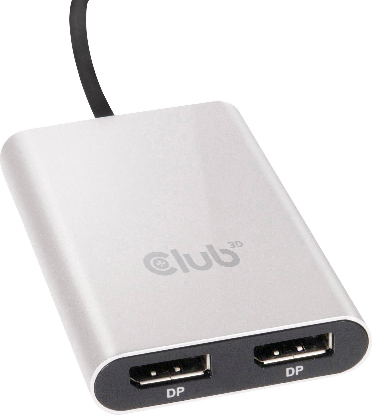 Club3D CSV-1577 1+2 Port DisplayPort-Splitter Schwarz