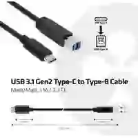 Club3D USB-Kabel USB 3.2 Gen1 (USB 3.0 / USB 3.1 Gen1) USB-C® Stecker, USB-B Stecker 1.00m CAC-1524 Club3D USB-Kabel USB 3.2 Gen1 (USB 3.0 / USB 3.1 Gen1) USB-C® Stecker, USB-B Stecker 1.00m CAC-1524