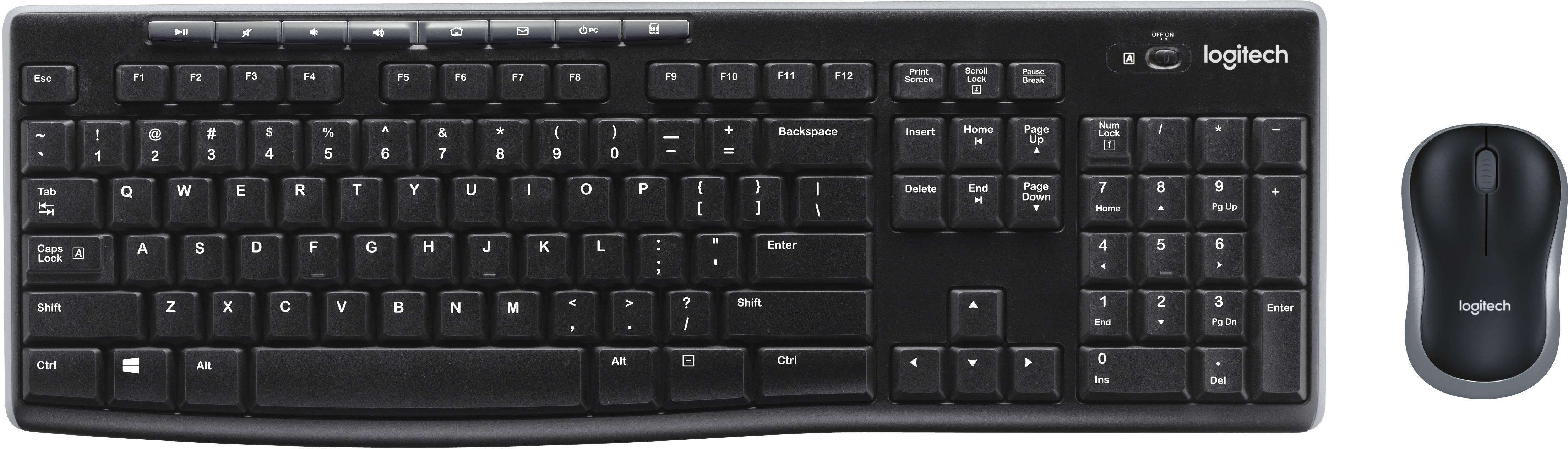 Logitech Funk Tastatur, Maus-Set Nordisch, QWERTY