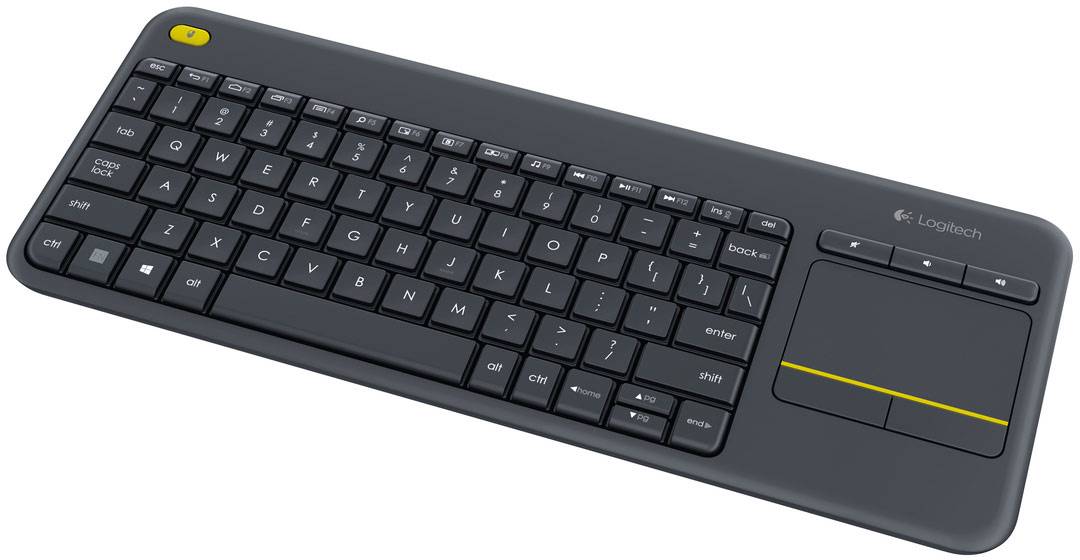 Logitech K400 Plus Bluetooth® Tastatur, Maus-Set Pan-Nordisch Schwarz