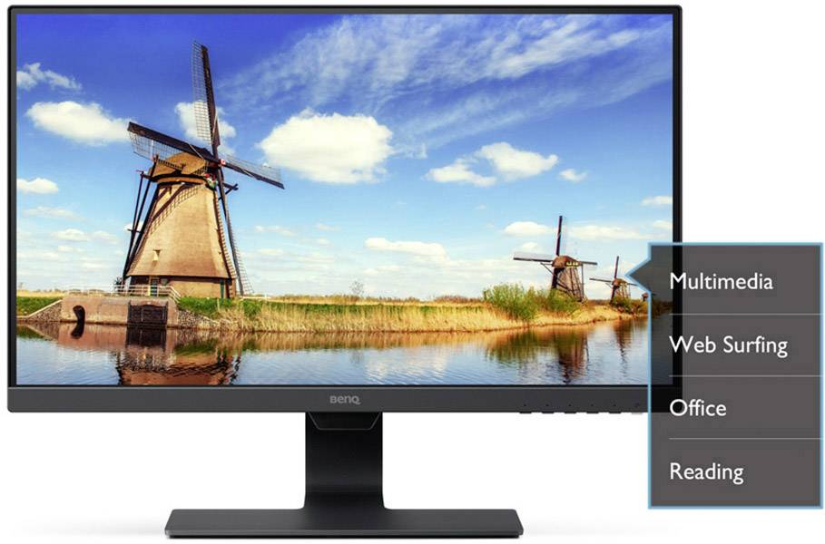 BenQ GW2480 LED-Monitor EEK E (A - G) 60.5 cm (23.8 Zoll) 1920 x 1080 Pixel 16:9 5 ms HDMI®, VGA, DisplayPort, Kopfhörer (3.5 mm Klinke), Audio, st