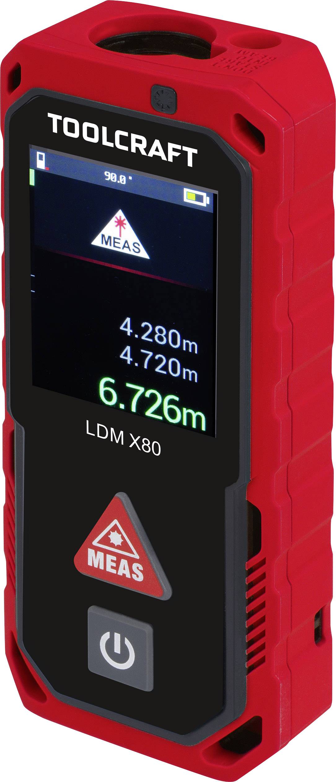 TOOLCRAFT LDM 80 Laser-Entfernungsmesser Bluetooth, Koffer, Dokumentations-App Messbereich (max.) 80m IP65