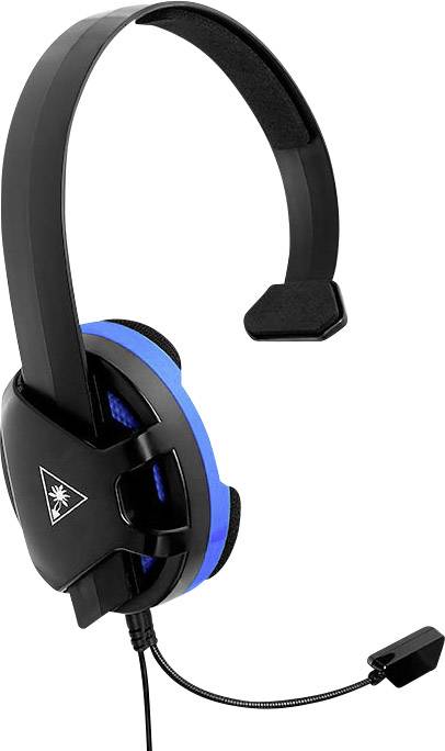 Turtle Beach Recon Chat für PS3/PS4 Pro Over Ear Headset kabelgebunden Mono Schwarz, Blau Noise Cancelling Lautstärkeregelung, Mikrofon-Stummschalt