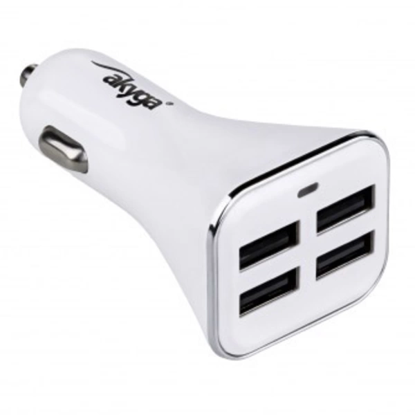 Akyga USB Ladegerät 34W 4x USB-A Weiß KFZ Akyga USB Ladegerät 34W 4x USB-A Weiß KFZ