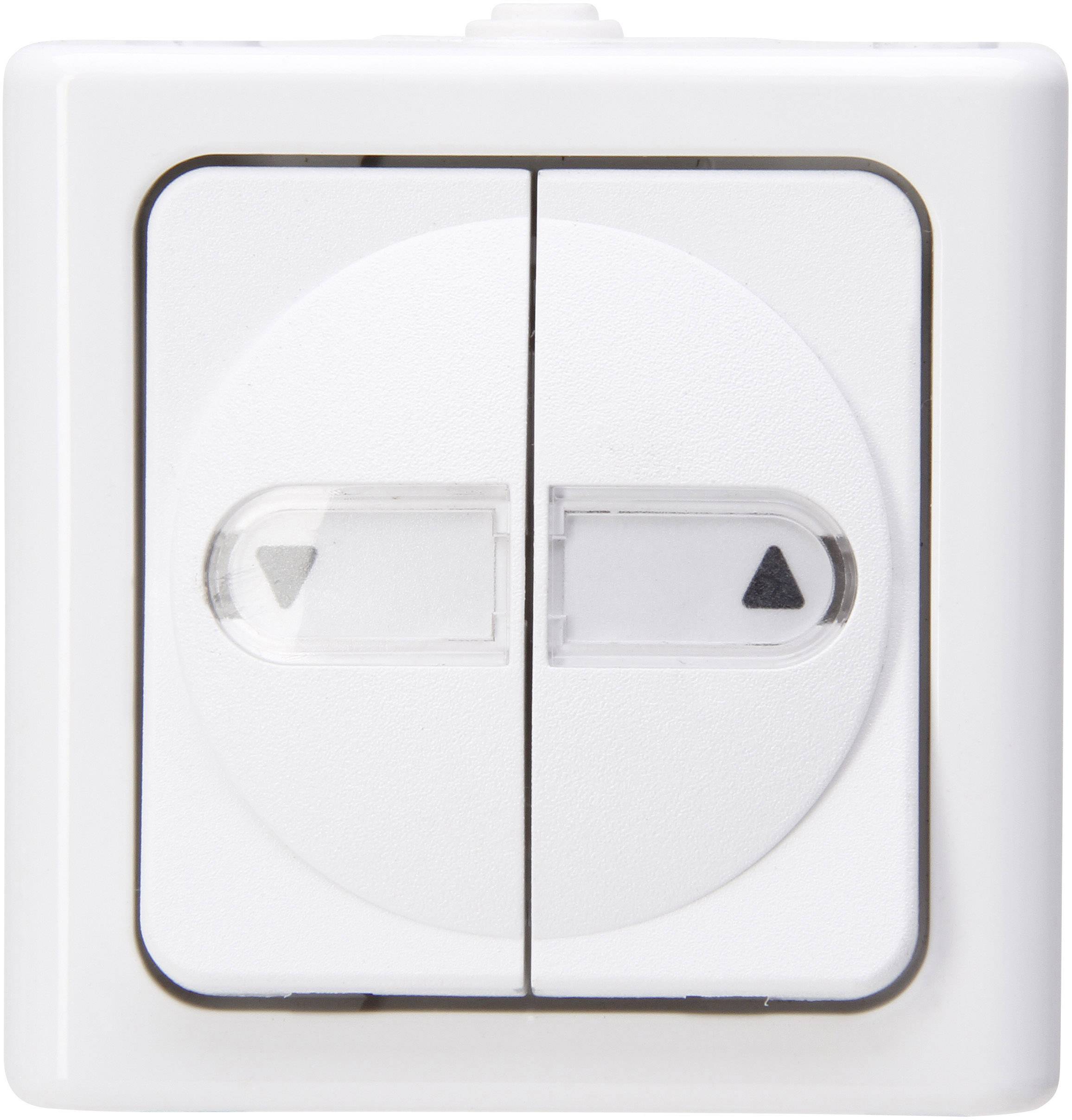 Kopp 561502005 1 Stück Feuchtraum-Schalterprogramm Komplett Jalousie-Schalter BlueElectric Arktis-W