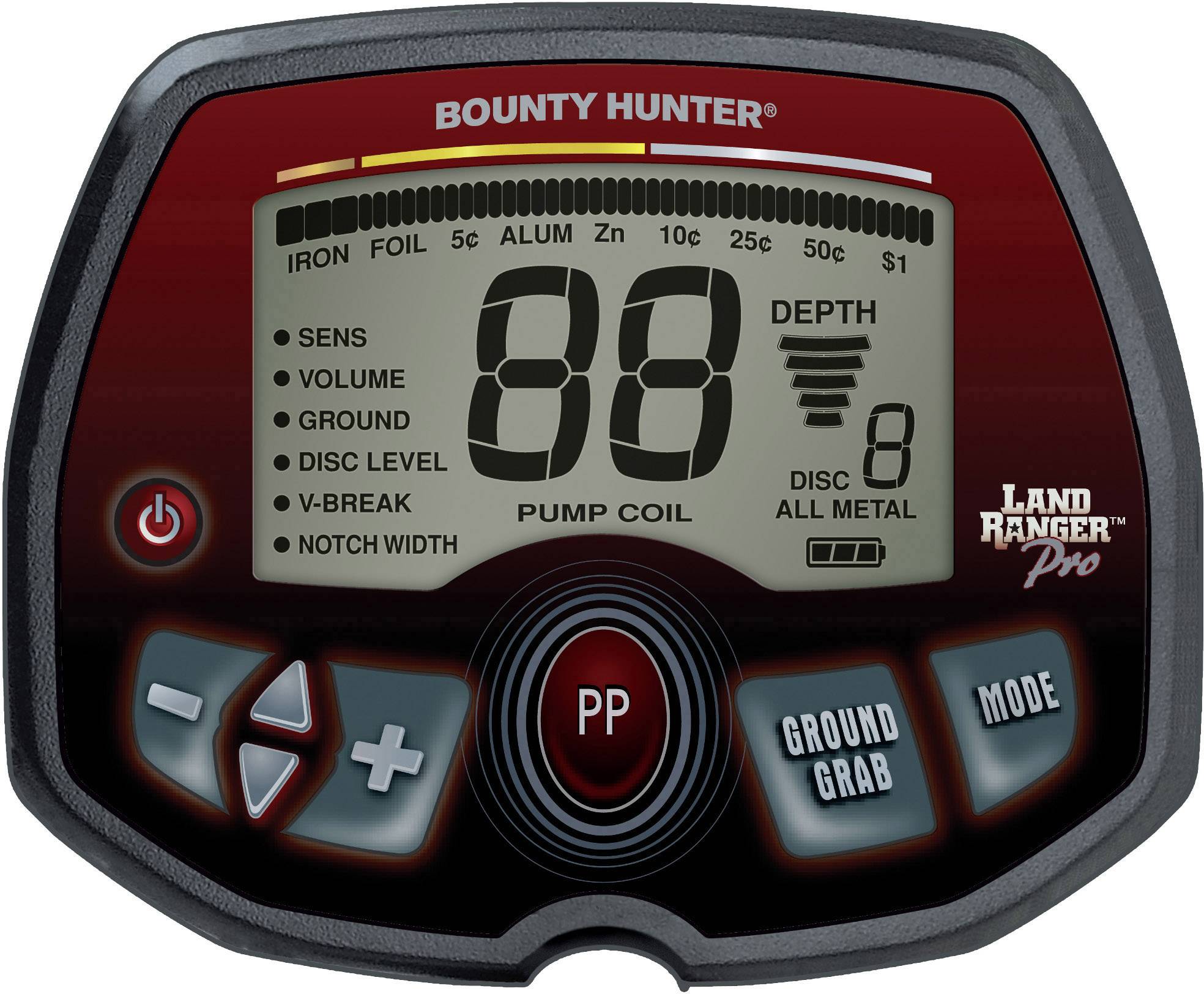 Bounty Hunter Land Ranger Pro Metalldetektor Suchtiefe (max.) 25cm digital (LCD), akustisch PROLR