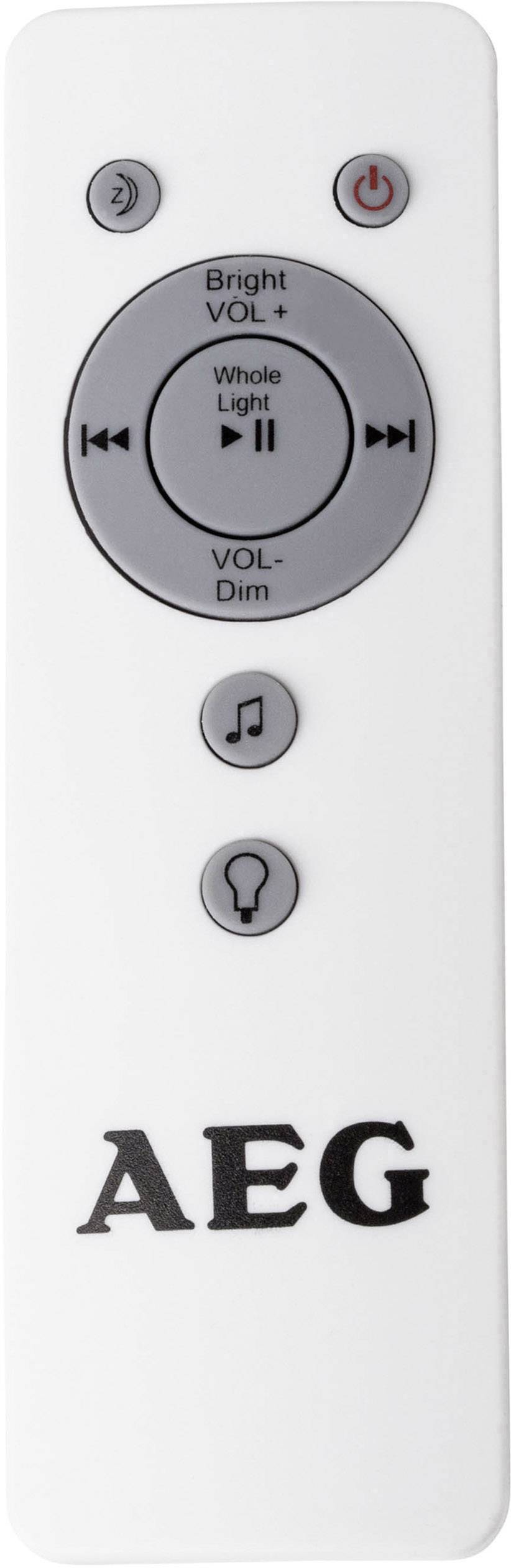 AEG AEG181109 LED-Bad-Deckenleuchte mit Lautsprecher EEK: F (A - G) 24 W Warmweiß, Neutralweiß Weiß, Chrom