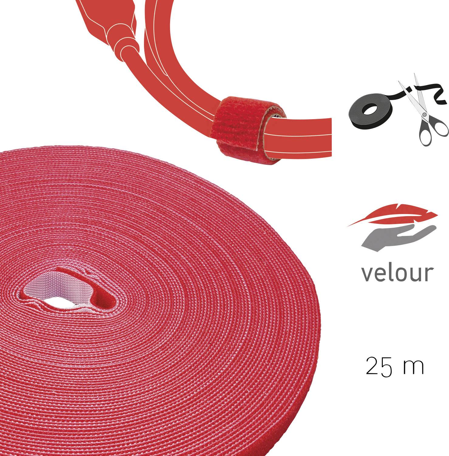 Klettband Label the Cable PRO 1260 Rot