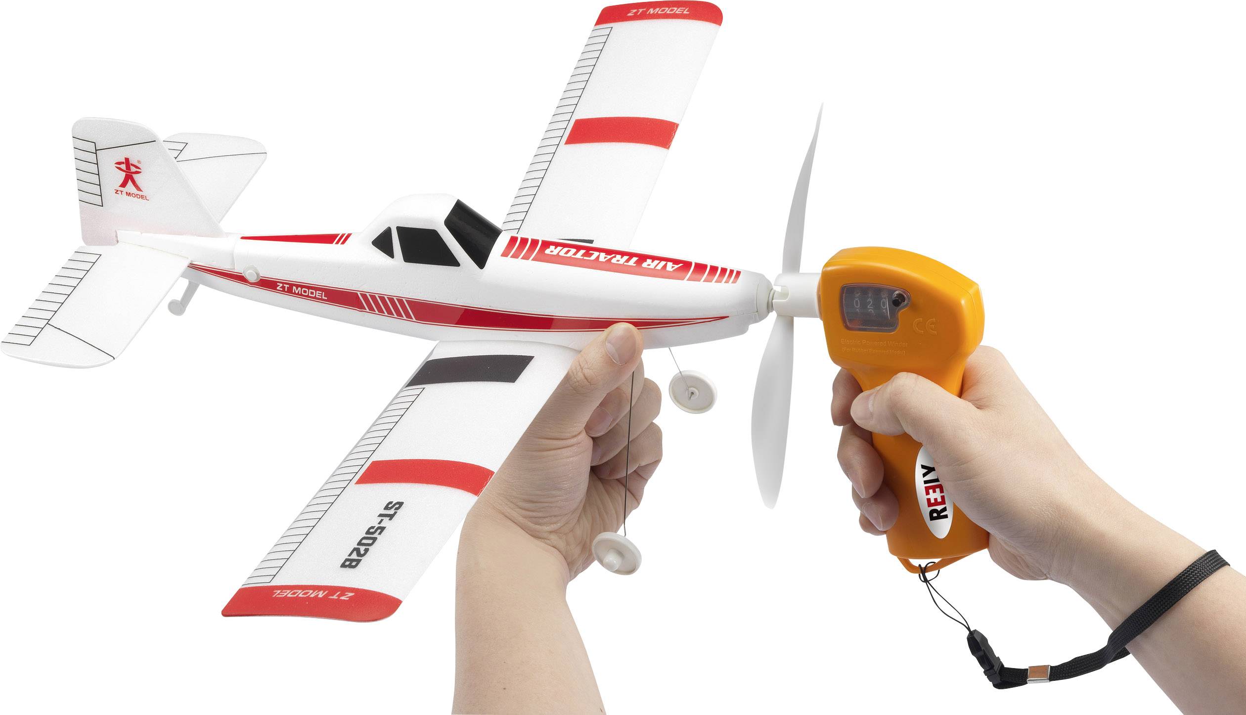 Reely XQ00101 Gummimotor-Starter (L x B x H) 151 x 31 x 89mm Passend für (Modellflugzeug): Aviator, Air Tractor, Reely J3, Ree