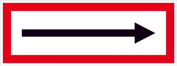 SafetyMarking 38.2536 Hinweisschild Richtungspfeil Folie selbstklebend (B x H) 297mm x 105mm 1St.