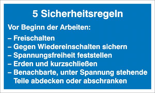 SafetyMarking 11.1312 Hinweisschild Sicherheitsregeln Aluminium (B x H) 400mm x 250mm 1St.