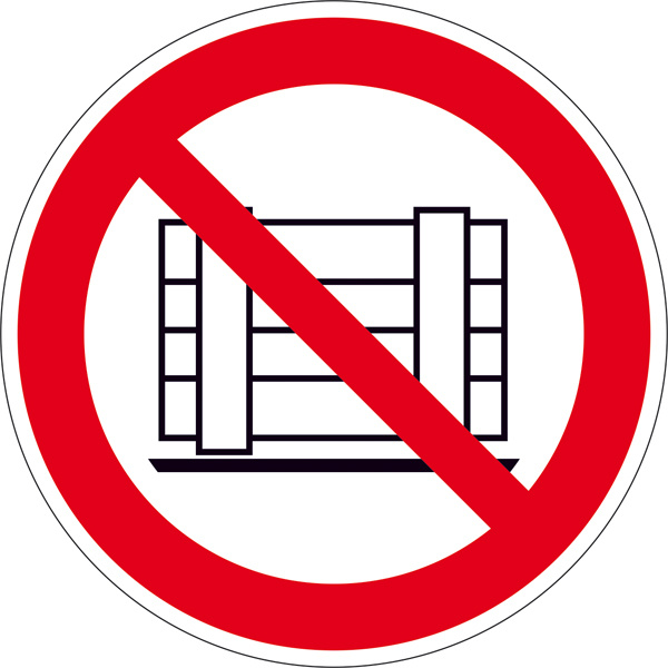 Verbotsschild Abstellen oder Lagern verboten Aluminium (Ø) 315mm ISO 7010 1St.