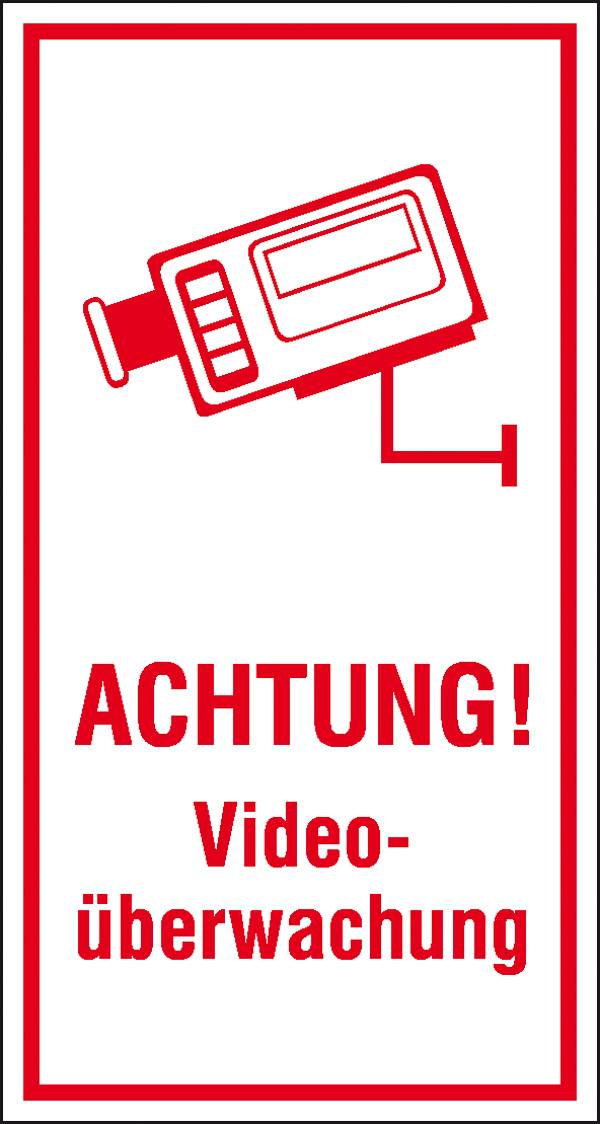 SafetyMarking 21.5211 Hinweisschild Videoüberwachung Folie selbstklebend (B x H) 80 mm x 150 mm 1 S