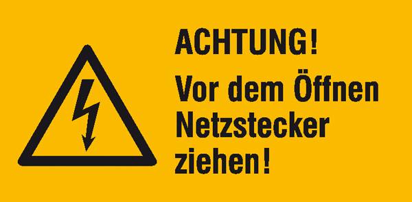 Warn-Kombischild Achtung Folie selbstklebend (B x H) 32mm x 16mm ISO 7010 30St.