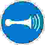 Gebotsschild Akustisches Signal geben Folie selbstklebend (Ø) 100mm ISO 7010