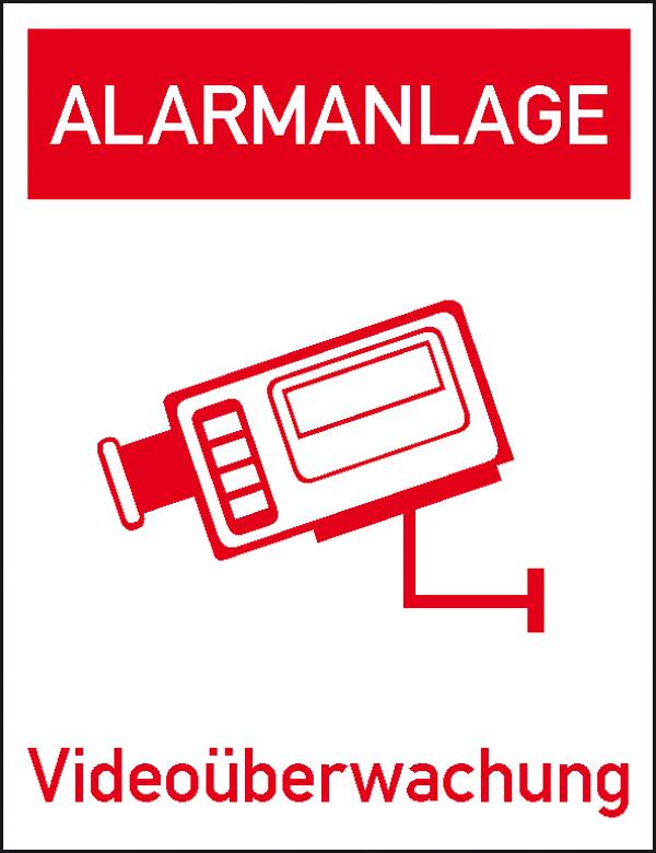SafetyMarking 21.G5020 Hinweisschild Videoüberwachung Folie selbstklebend (B x H) 50mm x 65mm 1St.