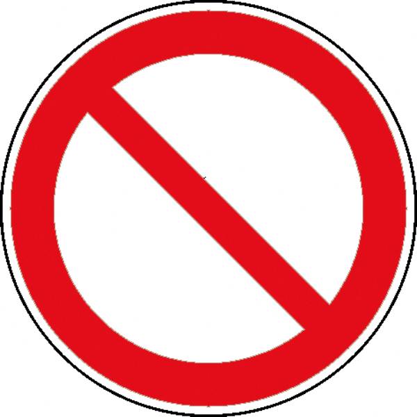 Verbotsschild Allgemeines Verbotszeichen, Hygiene und Abstand Aluminium (Ø) 400mm ISO 7010 1St.