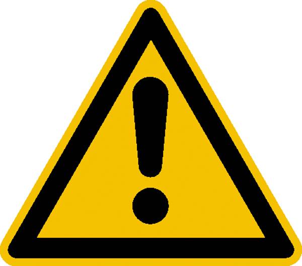 Warnschild Allgemeines Warnzeichen Aluminium 315mm ISO 7010 1St.