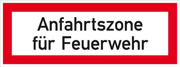 SafetyMarking 11.2648 Hinweisschild Anfahrtszone für Feuerwehr Aluminium (B x H) 594mm x 210mm 1St.