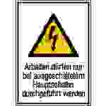 Warn-Kombischild Achtung Folie selbstklebend (B x H) 131mm x 185mm ISO 7010 1St.