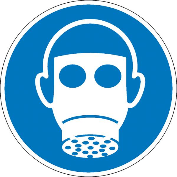 Gebotsschild Atemschutz benutzen, Hygiene und Abstand Aluminium (Ø) 200mm ISO 7010 1St.