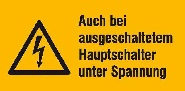 Warn-Kombischild Achtung Folie selbstklebend (B x H) 32mm x 16mm ISO 7010 30St.