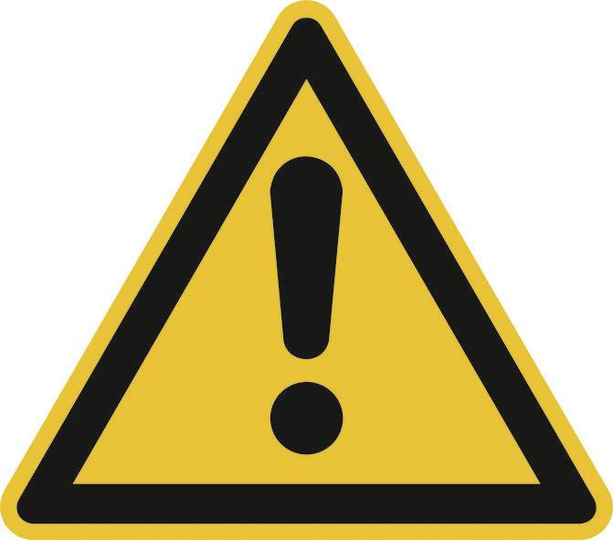 Warnschild Allgemeines Warnzeichen Folie selbstklebend 100 mm ISO 7010 1 St.