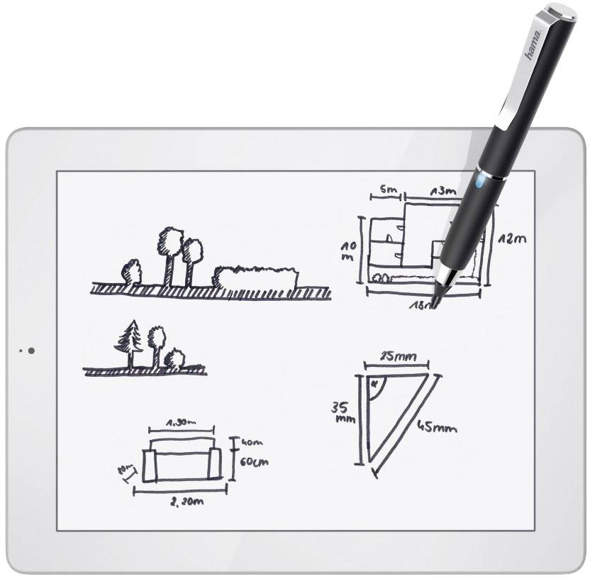 Hama Active Fineline Touchpen Schwarz