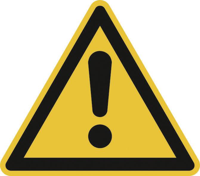 Warnschild Allgemeines Warnzeichen Folie selbstklebend 50 mm ISO 7010 10 St.