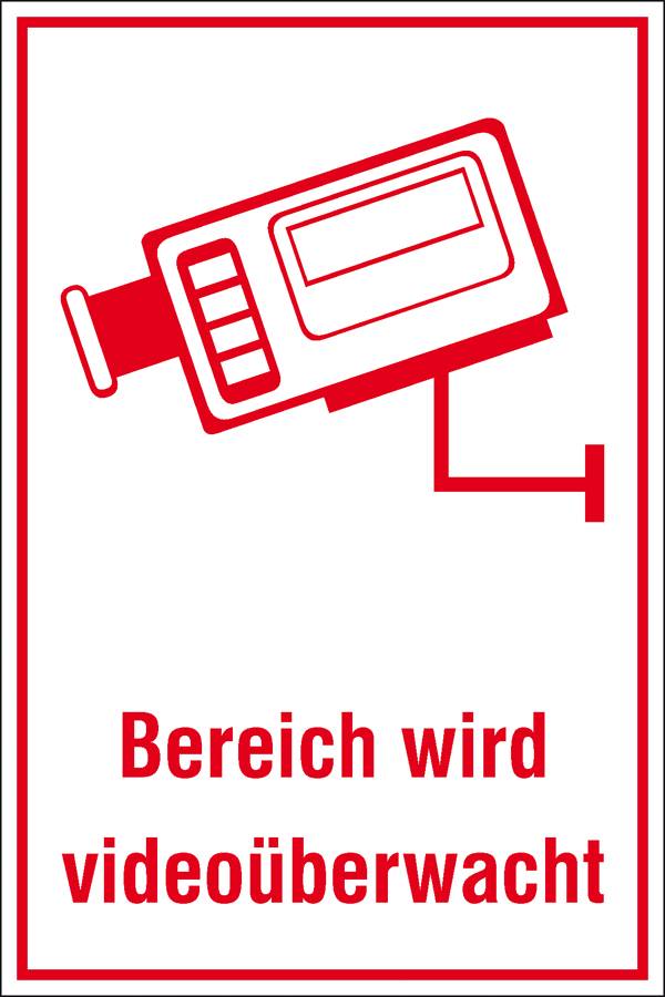 SafetyMarking 51.G5025 Hinweisschild Bereich wird videoüberwacht Aluminium (B x H) 200mm x 300mm 1St.