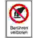 Verbotsschild Berühren verboten, Hygiene und Abstand Folie selbstklebend (B x H) 131mm x 185mm ISO 7010 1St.