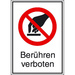 Verbotsschild Berühren verboten, Hygiene und Abstand Aluminium (B x H) 131mm x 185mm ISO 7010 1St.