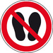 Verbotsschild Betreten der Fläche verboten, Hygiene und Abstand Aluminium (Ø) 315mm ISO 7010 1St.