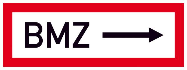 SafetyMarking 21.2504 Hinweisschild BMZ Folie selbstklebend (B x H) 297mm x 105mm 1St.