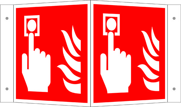 Hinweisschild Brandmelder Aluminium ISO 7010 1St.