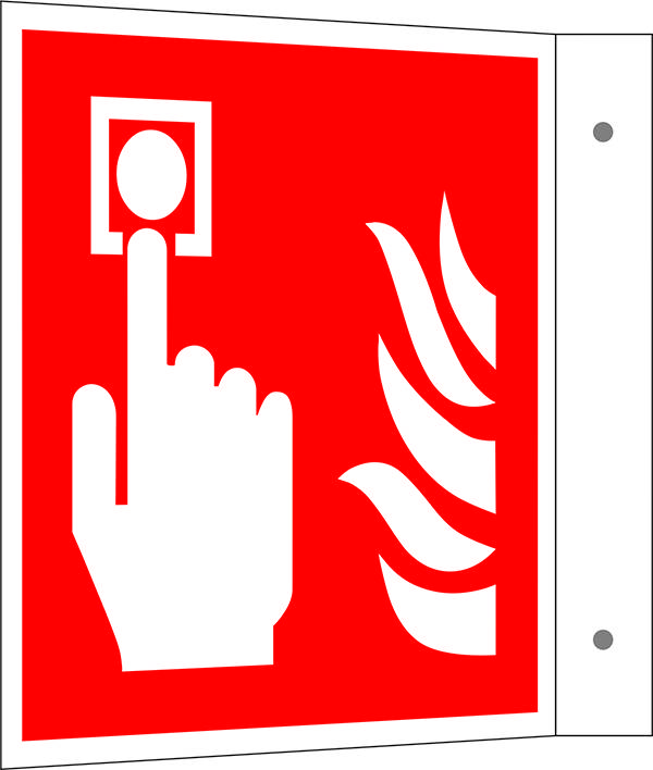 Hinweisschild Brandmelder Aluminium ISO 7010 1St.