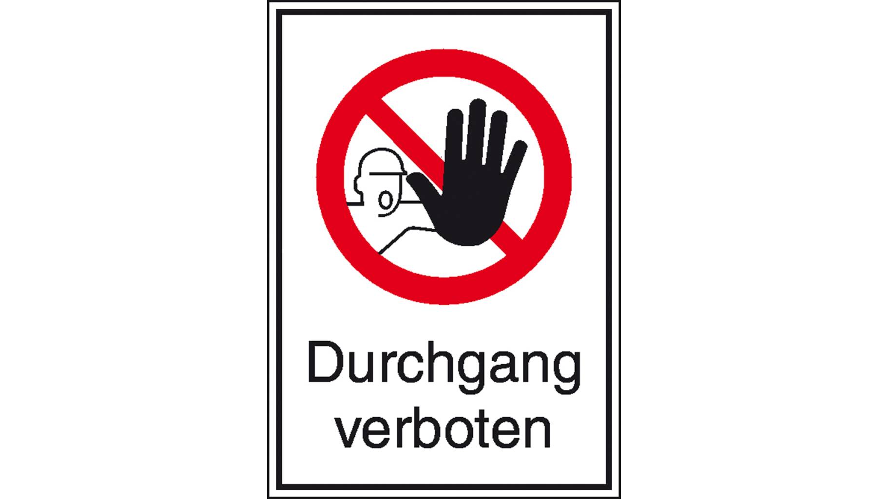 Hinweisschild: Durchgang Verboten, Weiß-rot, Folie Oder Kunststoff Zwei Grossen Nur Als Einzelstuck - Foto 7