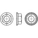 TOOLCRAFT 161456 Sechskant-Sperrzahnmuttern mit Flansch M5 Stahl 500St.